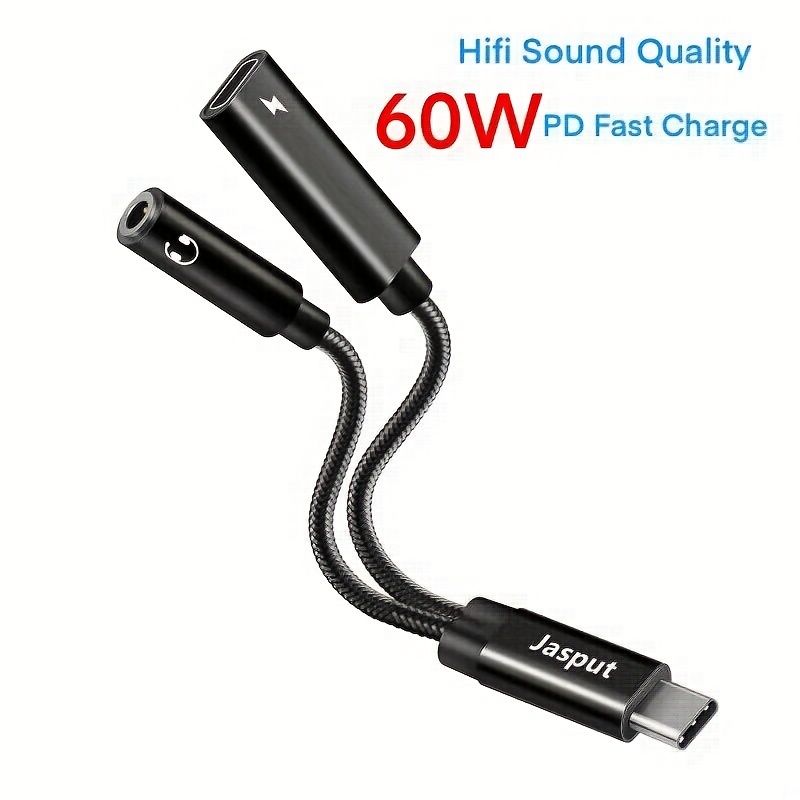 Headphone Adapter USB C to 3.5mm Audio AUX Dongle Jack USBC Type C DAC  Android Pixel Earbud Earphone Connector Samsung Galaxy Adaptador Port Note  10 20 S20 S21 Ultra LG Headset Accessories
