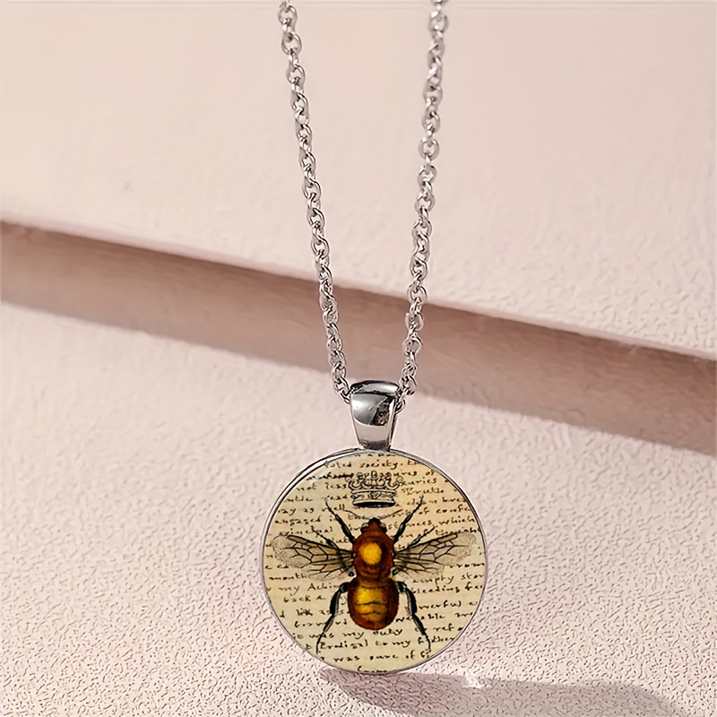 Glass hot sale bee necklace