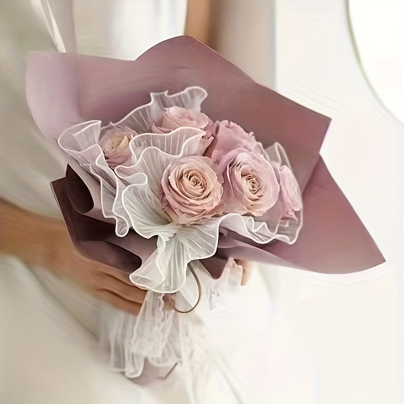 Lotus Leaf Lace Wavy Ribbon, Flower Bouquet Packaging Pleated