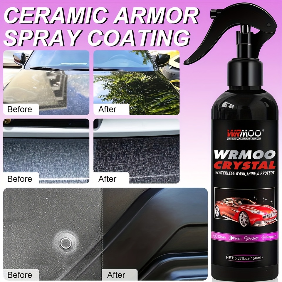 Ceramic Spray Ceramic Coating Top Coat For Cars - Easy To Apply, Ceramic  Coating Spray - Car's Clear Coat - Hydrophobic Protection Waterless & Water  Wash 200ml 
