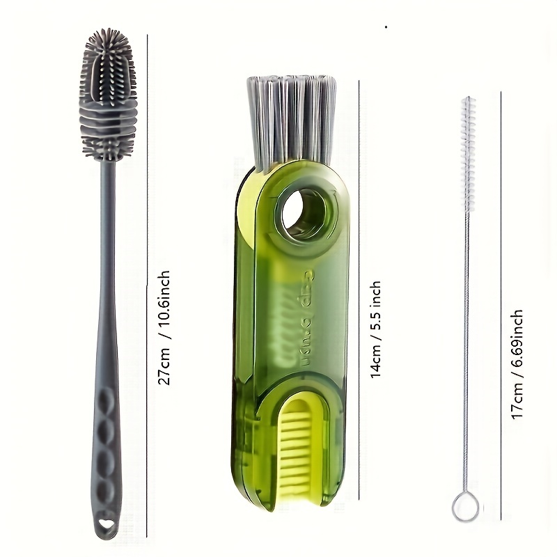  1pc 3 in 1 Bottle Cup Lid Brush Straw Cleaner Tools  Multi-Functional Crevice Cleaning Brush Clean Brushes for Tiny Bottle  Nursing Bottle Cups Cover : Home & Kitchen