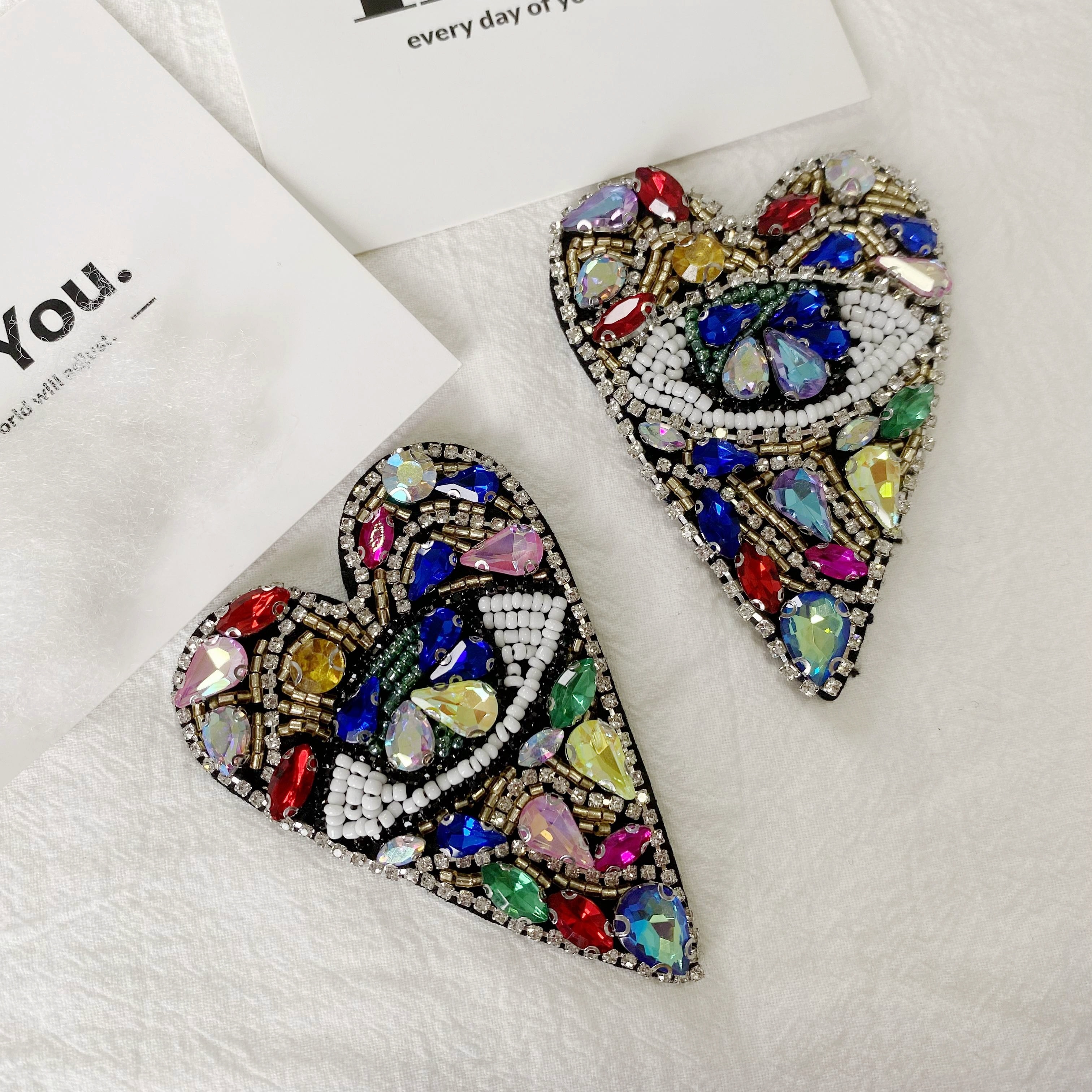 

1pc Super Heavy Duty Love Handmade Nail Bead Cloth Sticker Decorative Repair Patches Applique