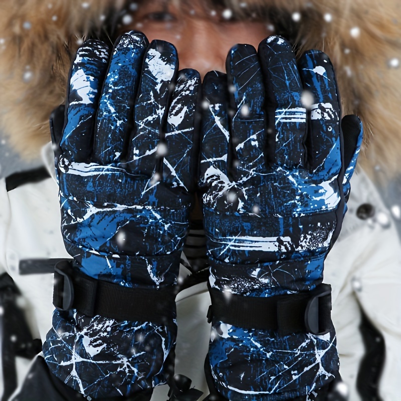Gants d'hiver Chaud Ecran Tactile Enfant - Gants de Cyclisme Antidérapants  Anti Froid Coupe-Vent Mitain De Sport d'hiver Noir