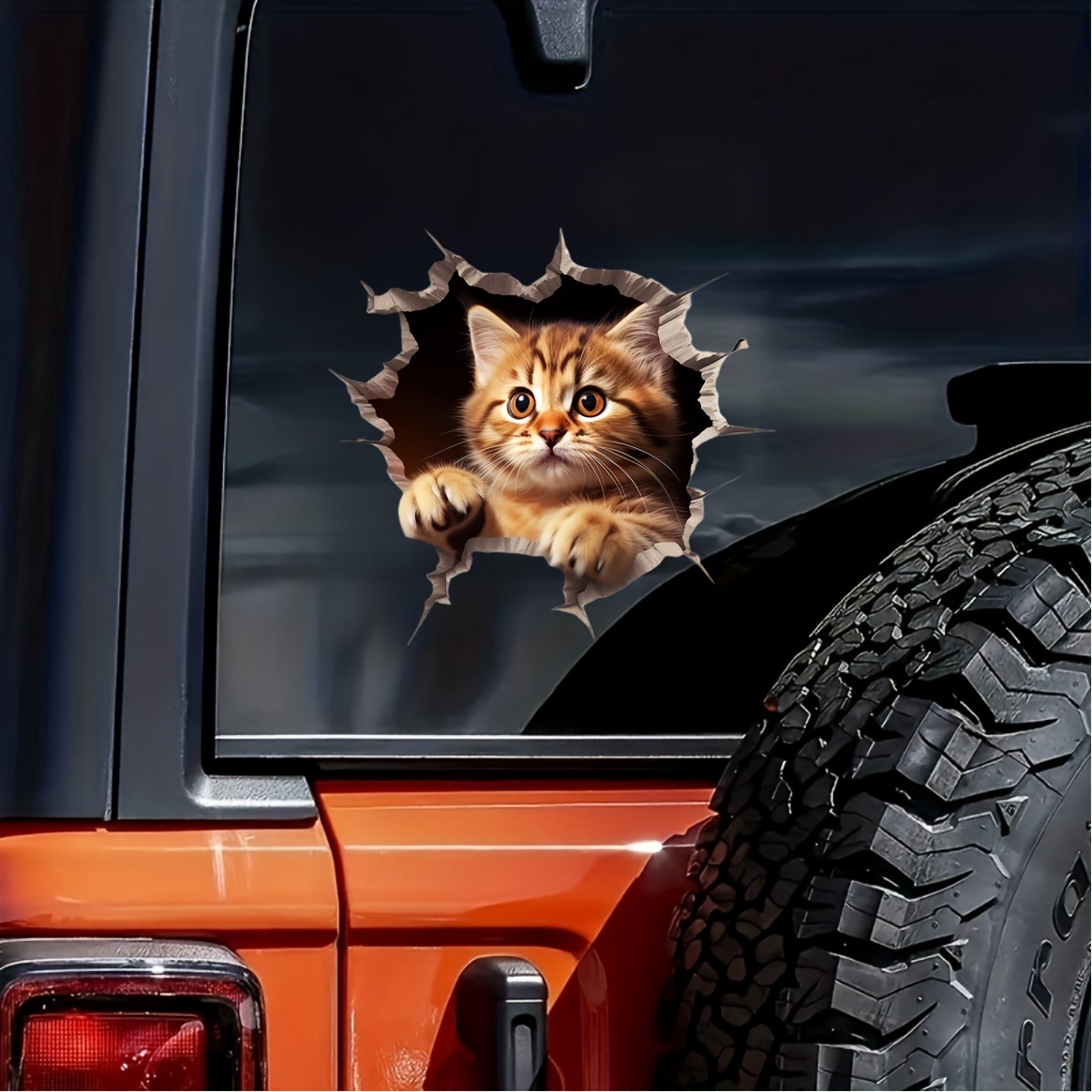 

3d Cat Vinyl Stickers For Cars, Trucks, Suvs, , Windows, Bumpers, Walls, Laptops, Tablets, Cups, Flippers, And Any Smooth Surface