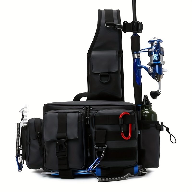 Angeltasche Angelrucksack mit Rutenhalter Wasserdicht Tragbar  Multifunktional Robust Atmungsaktiv