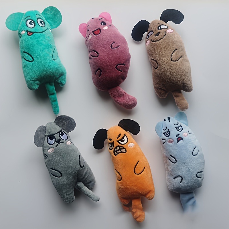 

Pet Toy Cute Animals Design Plush Cat Teaser Toy, Interactive Toy For Kitten And Dog Supply