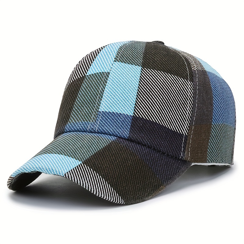 Classico Cappello Baseball Caldo A Quadri Moda Blocco Colore - Temu Italy