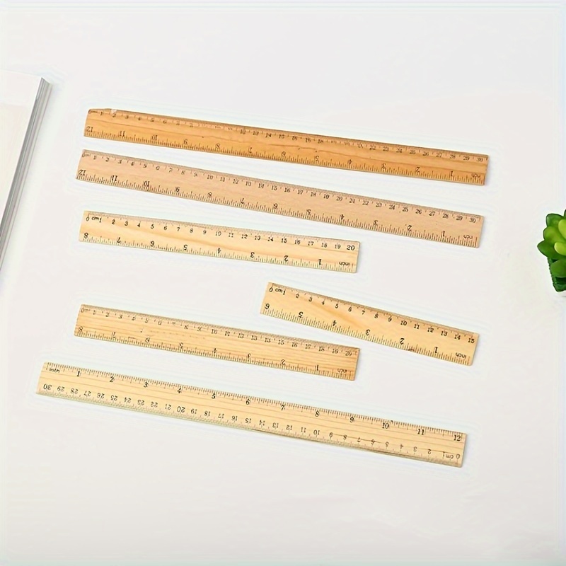 Wooden Rulers Wood Measuring Ruler Creative Fruit Modeling - Temu