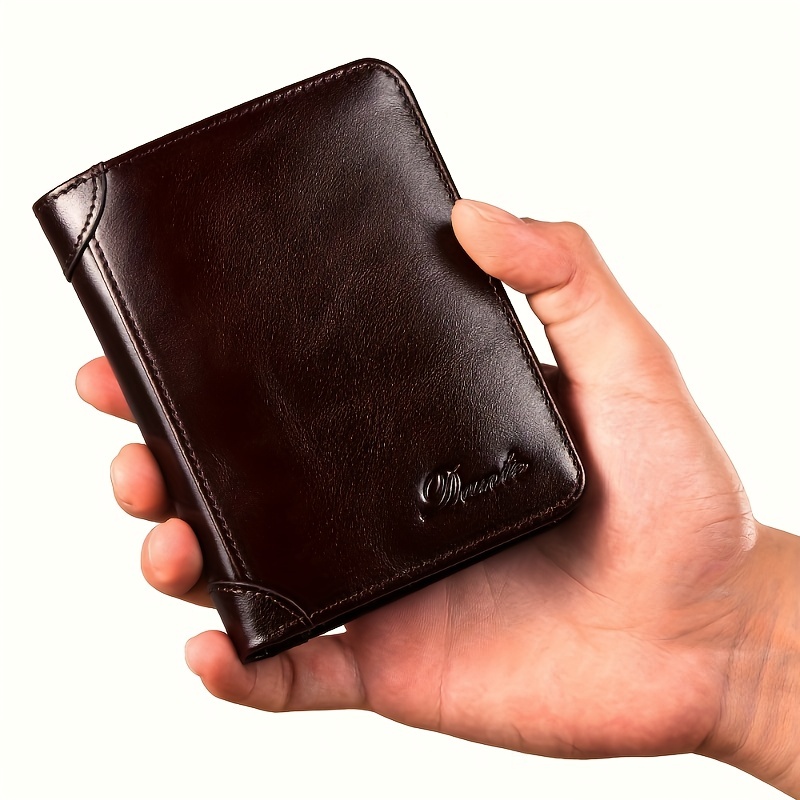 Stylish Leather Trifold Wallet - Gifts For Men