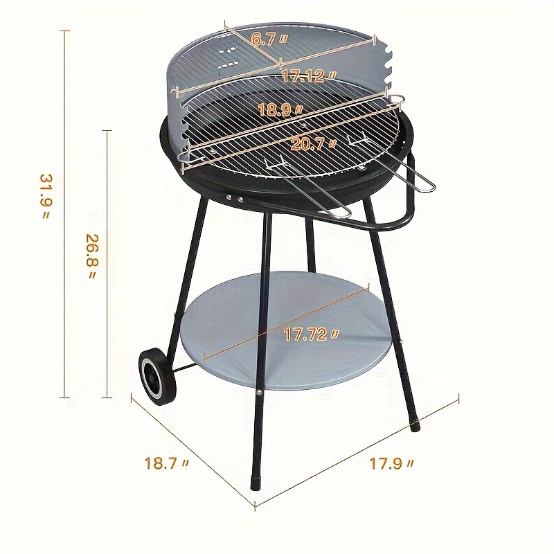 Grilles de barbecue pliables portables, gril à charbon de bois brittop et  fumoir, acier inoxydable, camping en plein air, outil de grille de  pique-nique, bureau - AliExpress