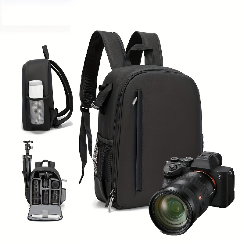  CADeN Camera Bag Case Shoulder Messenger Photography Bag with  Laptop Compartment 14, Tripod Holder, Compatible for Nikon, Canon, Sony,  DSLR SLR Mirrorless Cameras Waterproof Black : Electronics