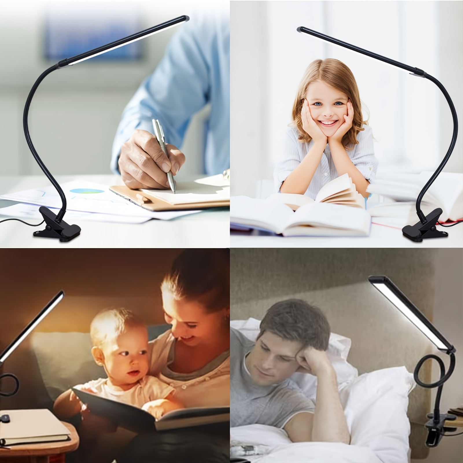 1 Pieza Luz Led Clip Cuidado Ojos Luz Lectura Cama - Temu