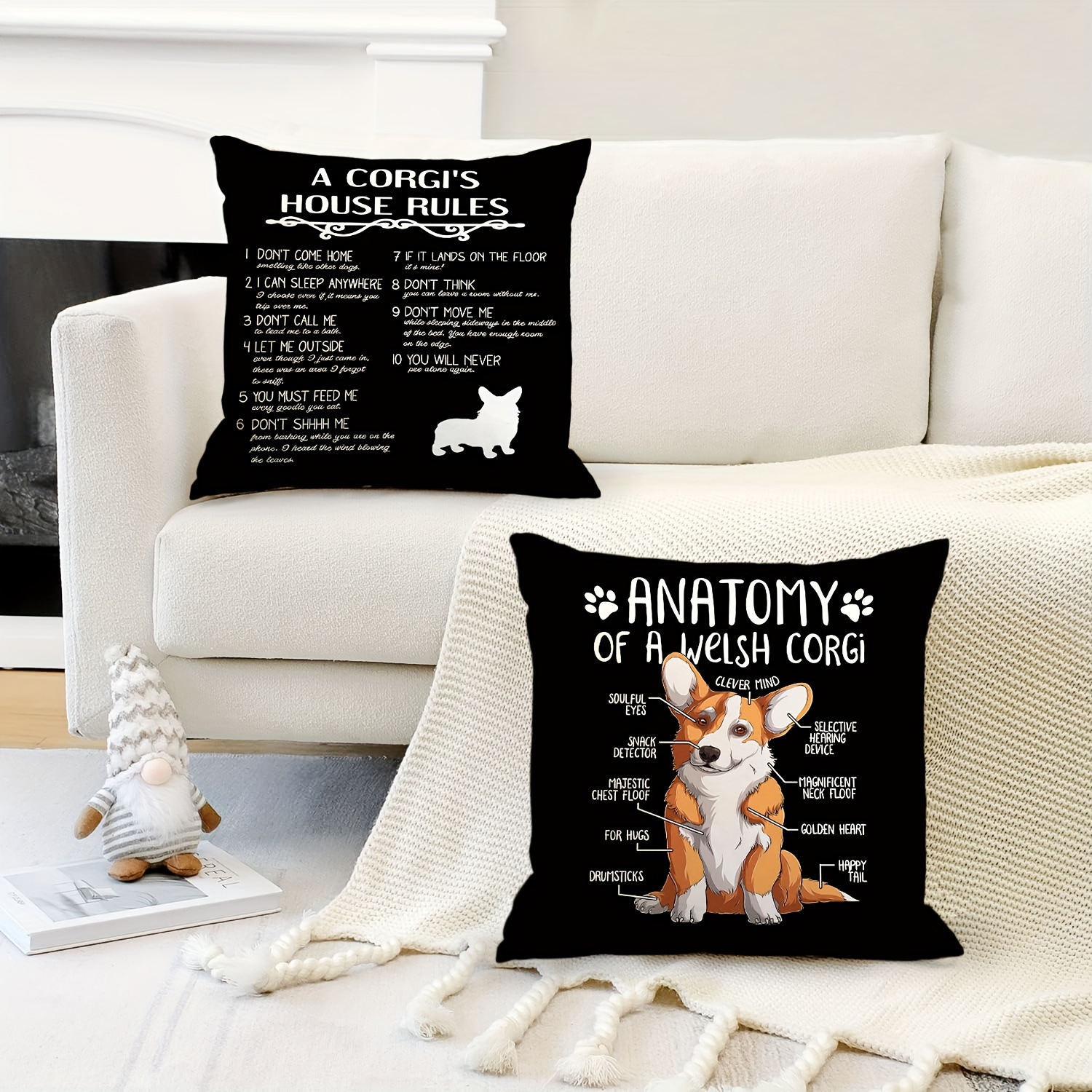 Farmhouse Rules Throw Pillow