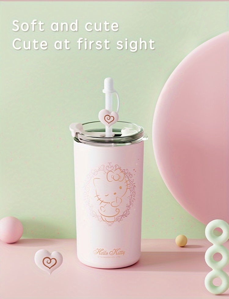 Hellokitty Portable Insulated Cup, Cute Children Straw Cup, Christmas Gift,  Girls Drinking Cup - Temu