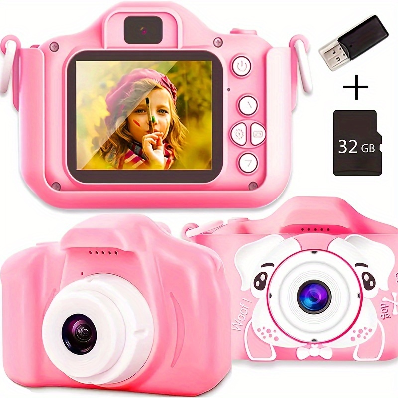 Desuccus Kids Camera, Christmas Birthday Gifts for Girls, Toys for 3 4 5 6  7 8 Year Old Girls, Digital Camera for Toddlers Toys for Girls with 32GB SD