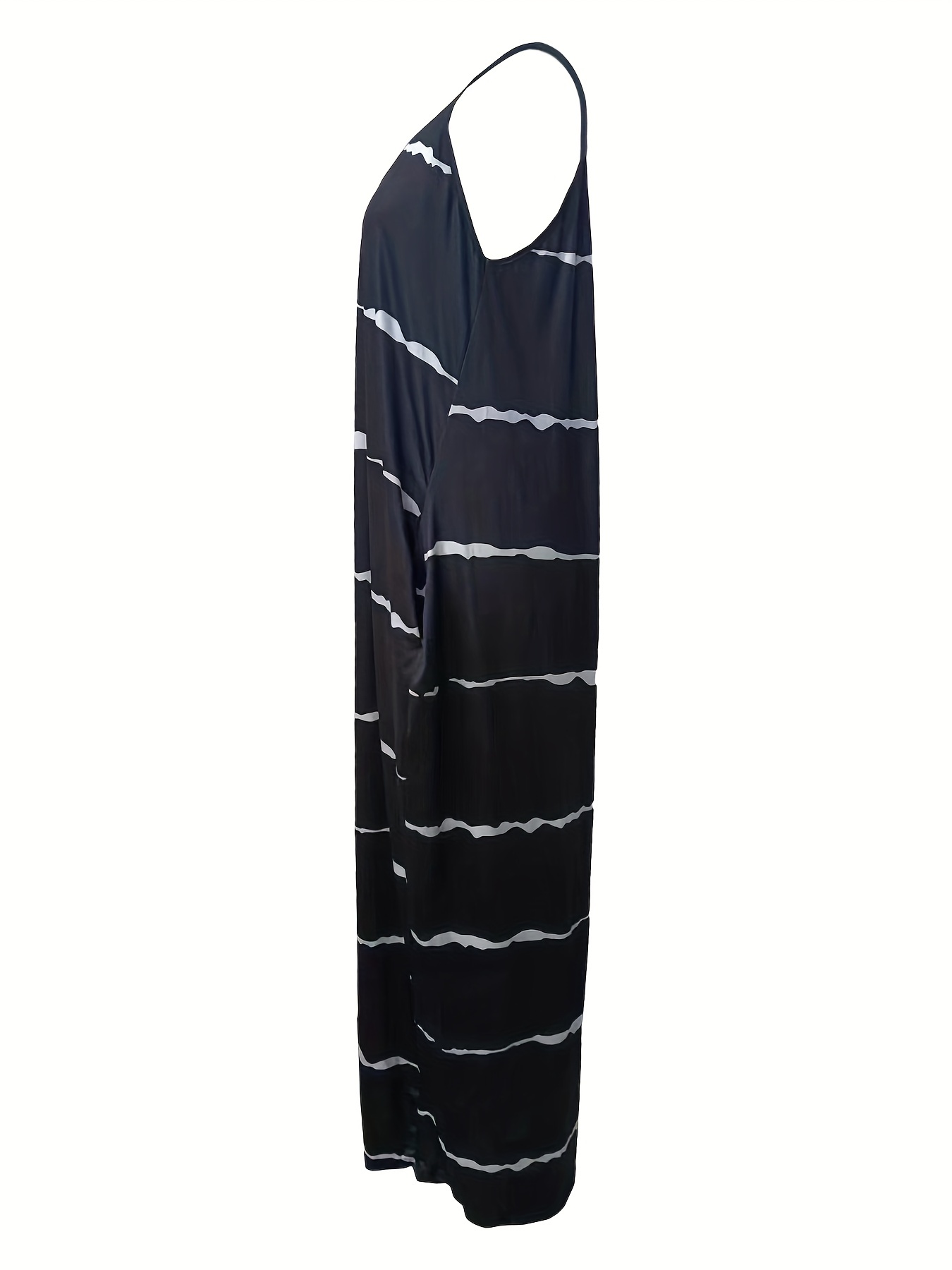 Cami Maxi Dress With Pockets Women's Plus Stretch V Neck Long Dress