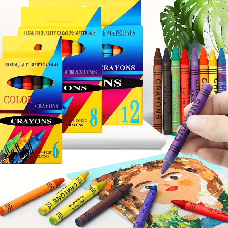 Cartoon Crayon Children's Art Drawing Supplies Diy Coloring - Temu