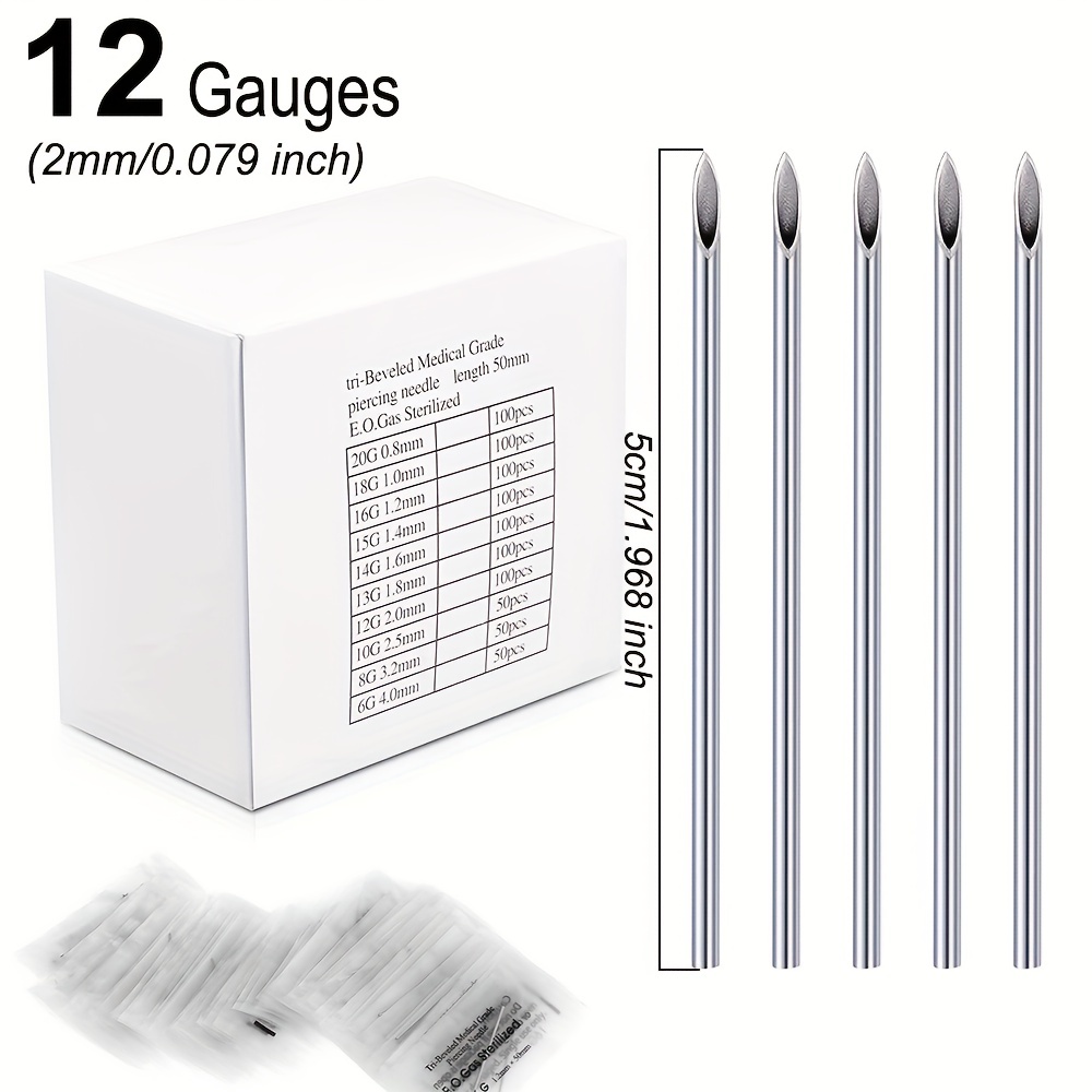 Piercing Needles, Body Modification, Body Jewelry, 20g 18g 16g 14g