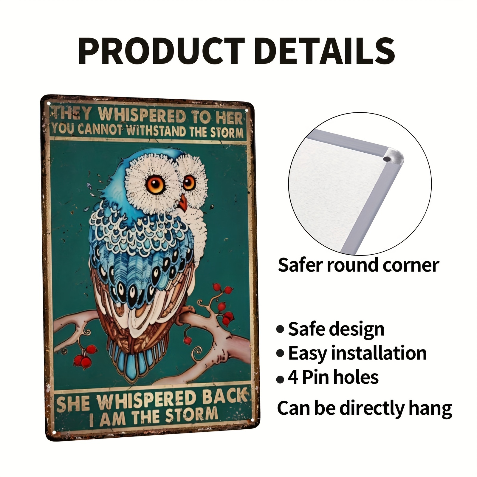  Wanted Owl Lady 8X12 Inch Metal Retro Look Decoration Poster  Sign for Home Kitchen Garden Garage Bar Pub Club Funny Wall Decor : Home &  Kitchen