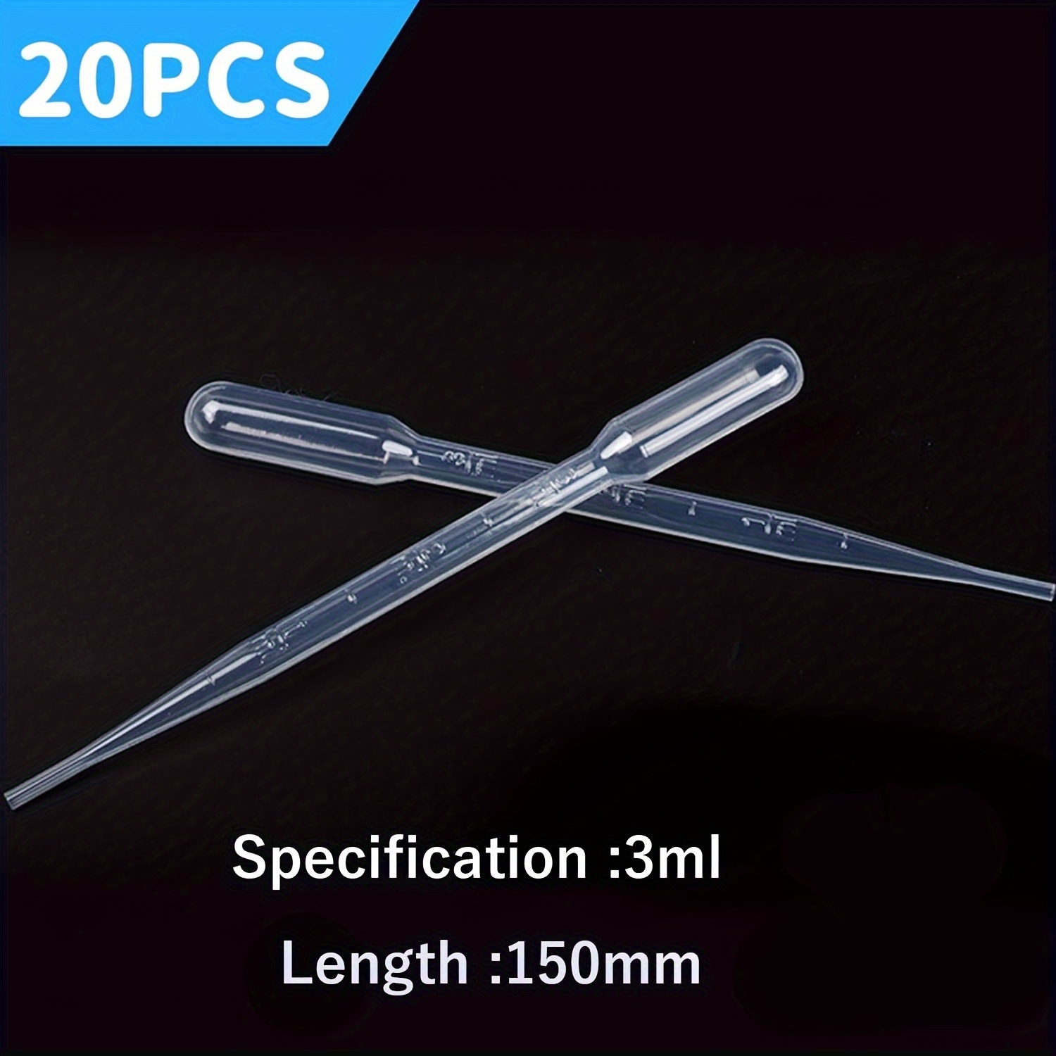 100pcs Transfer Pipettes 0.03/0.07/0.1oz Eye Dropper Plastic Transfer  Pipettes, Disposable Liquid Droppers For Science Lab DIY