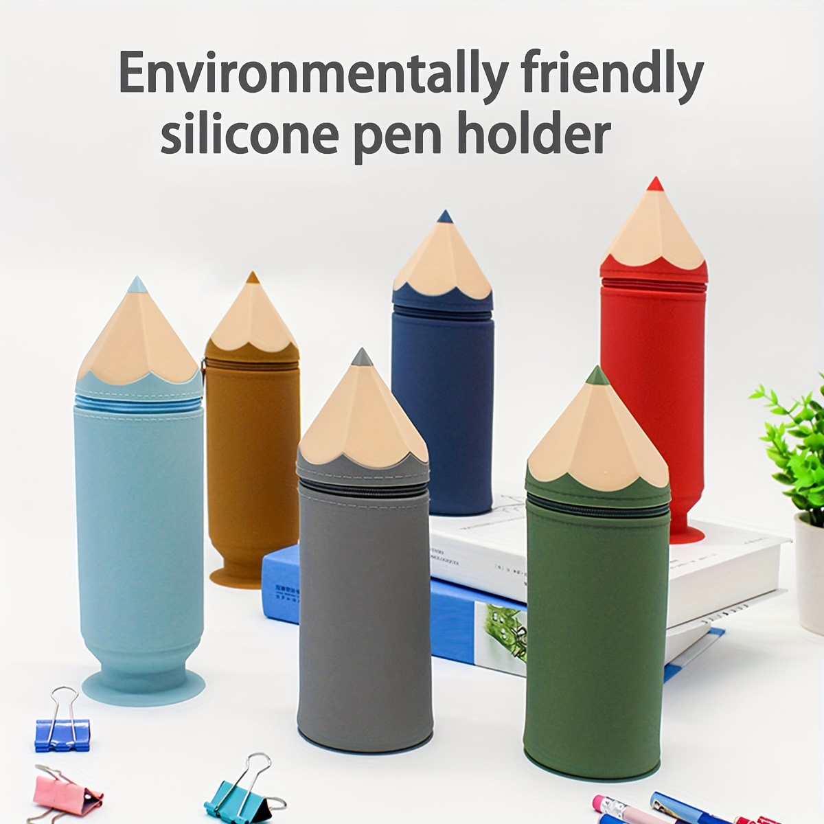 Translucent Silicone Pencil Case Student Pencil Stationery - Temu
