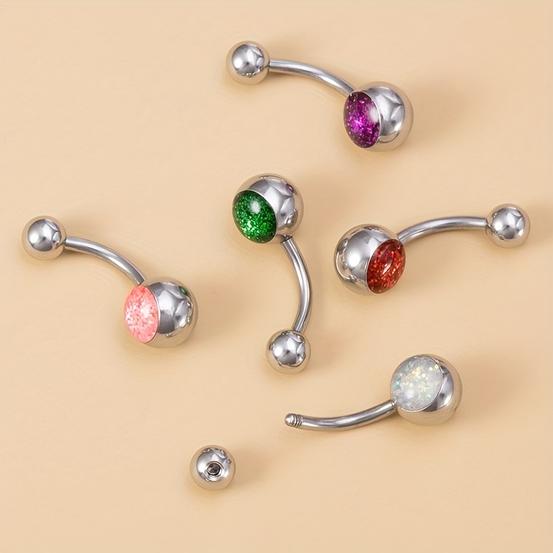 Stylish Navel Belly Ring Rhinestone Button Bar Barbell Body Piercing Jewelry