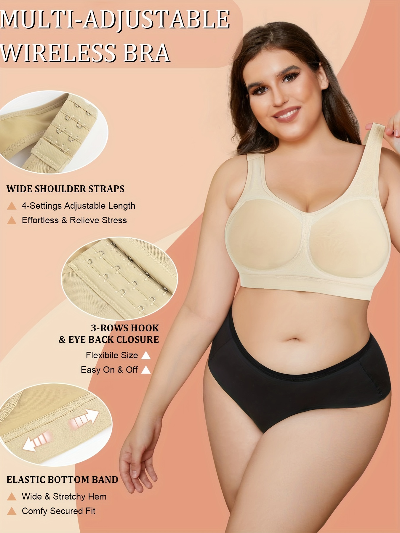 The Soft Bloom! Smooth Trim Lightly-Lined Wireless Bra in Chocolate Br