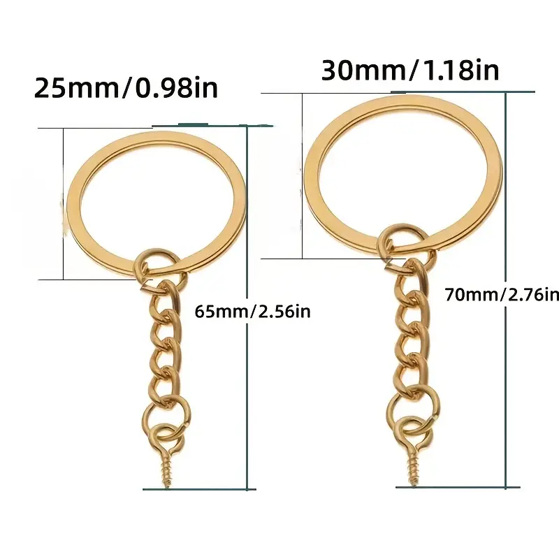 Key Ring Keychain Making Kit With Open Ring Sheep Eye Needle - Temu