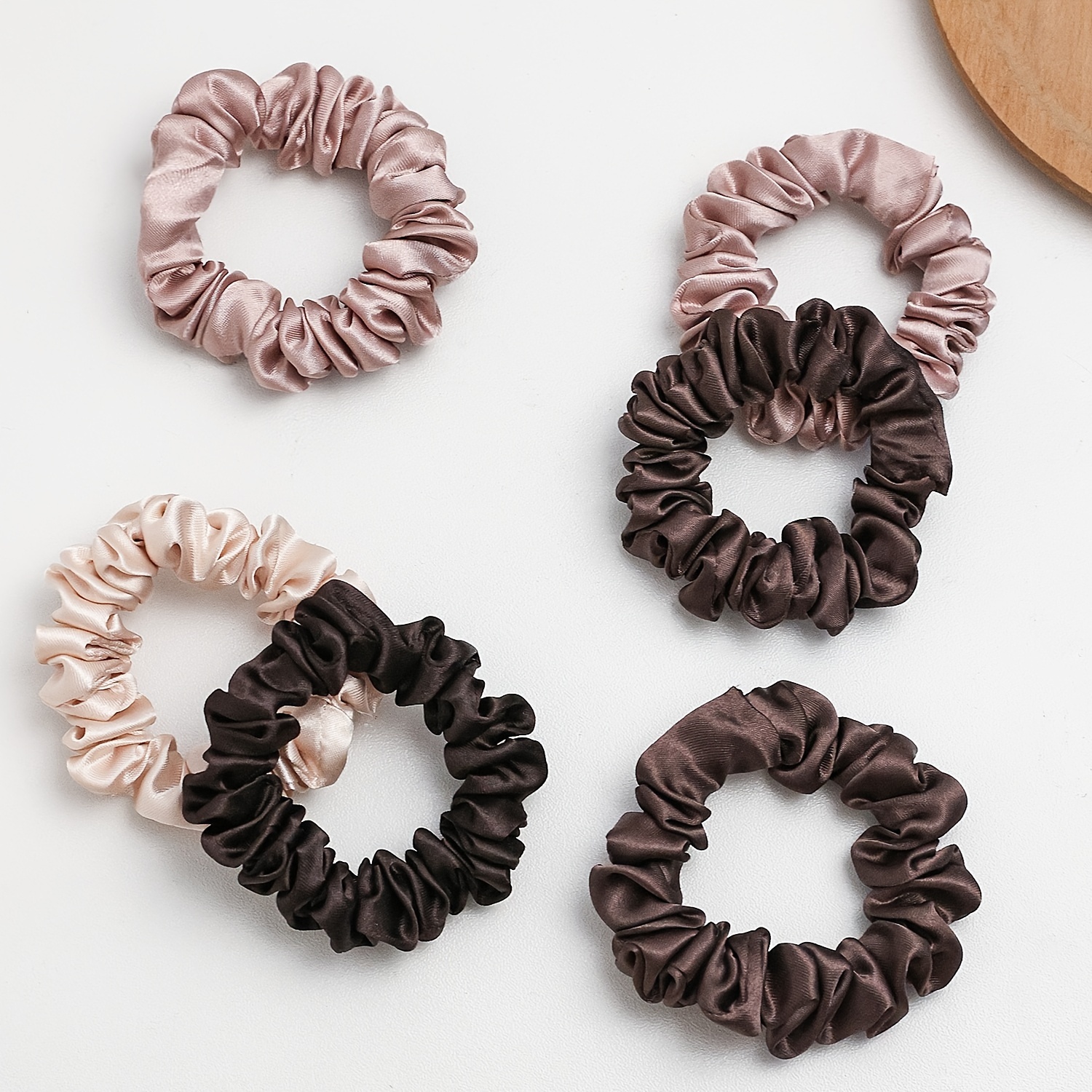 6pcs Satin Soft Scrunchies Soft Hair Tie Elastic Ponytail Holder Hair Rope Women Female Hair Accessories
