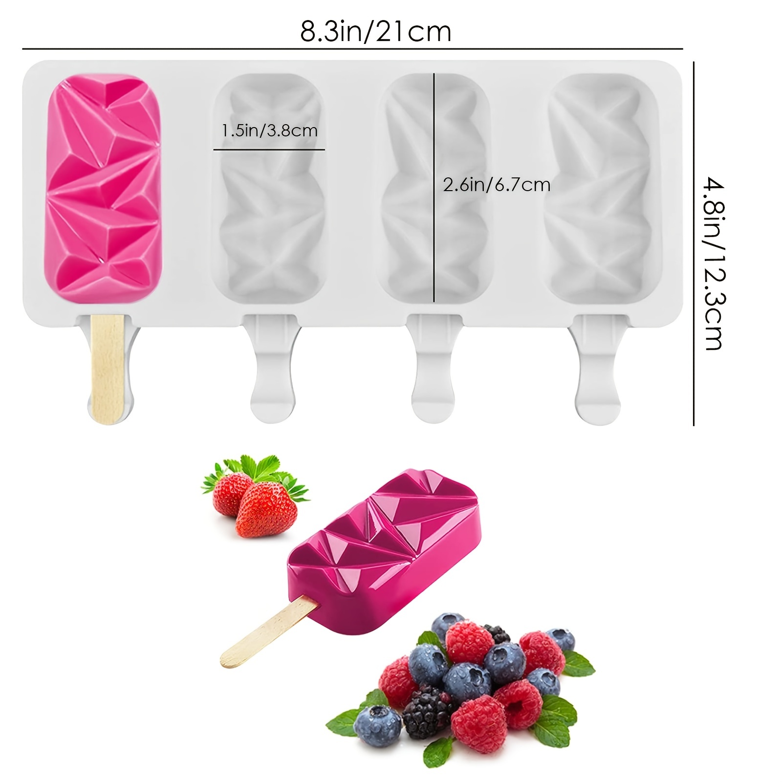Mini Silicone Popsicle Molds, Silicone Popsicle Mould BPA Free Ice Pop  Molds Reusable 7 Cavities Popsicle Maker with Popsicle Sticks, Mini Ice  Cream
