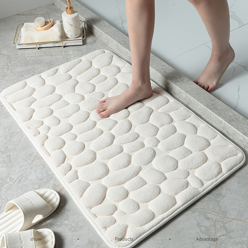 Memory Foam Bath Mat Set Non Slip Water Absorption Soft Rugs Thick