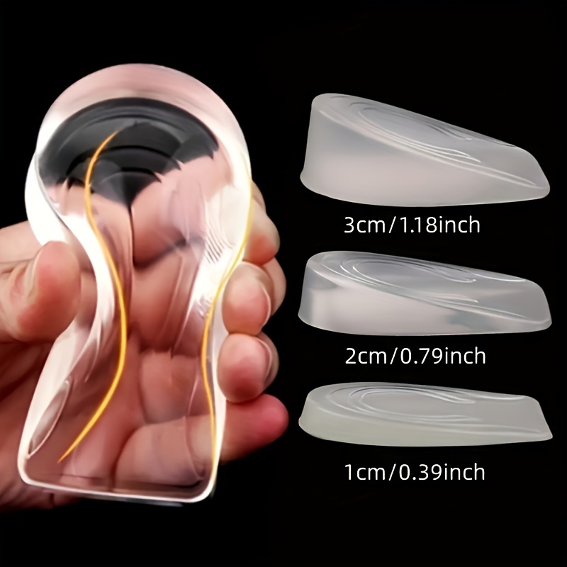 Silicone Invisible Height Increased Insoles for Shoes Men Gel Heel