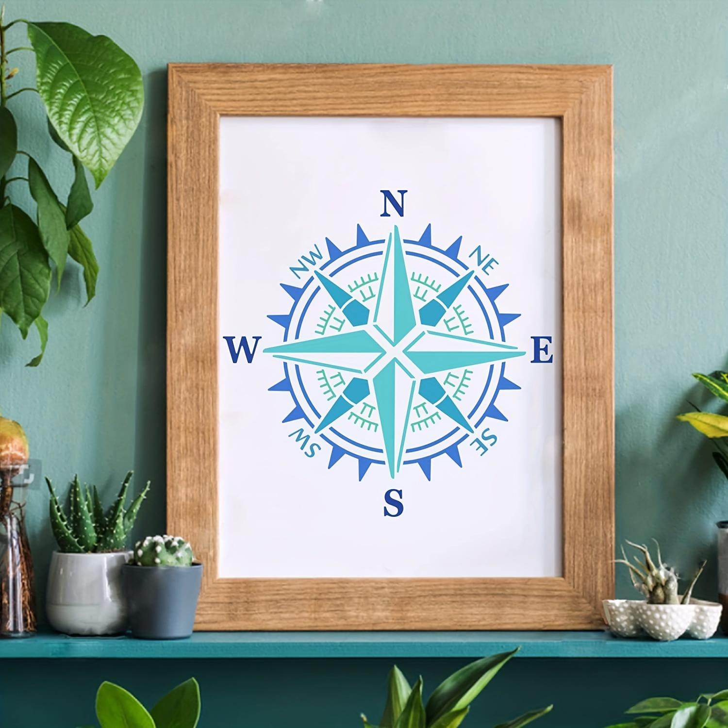 Compass Stencils Wall Decoration Template Large Drawing - Temu