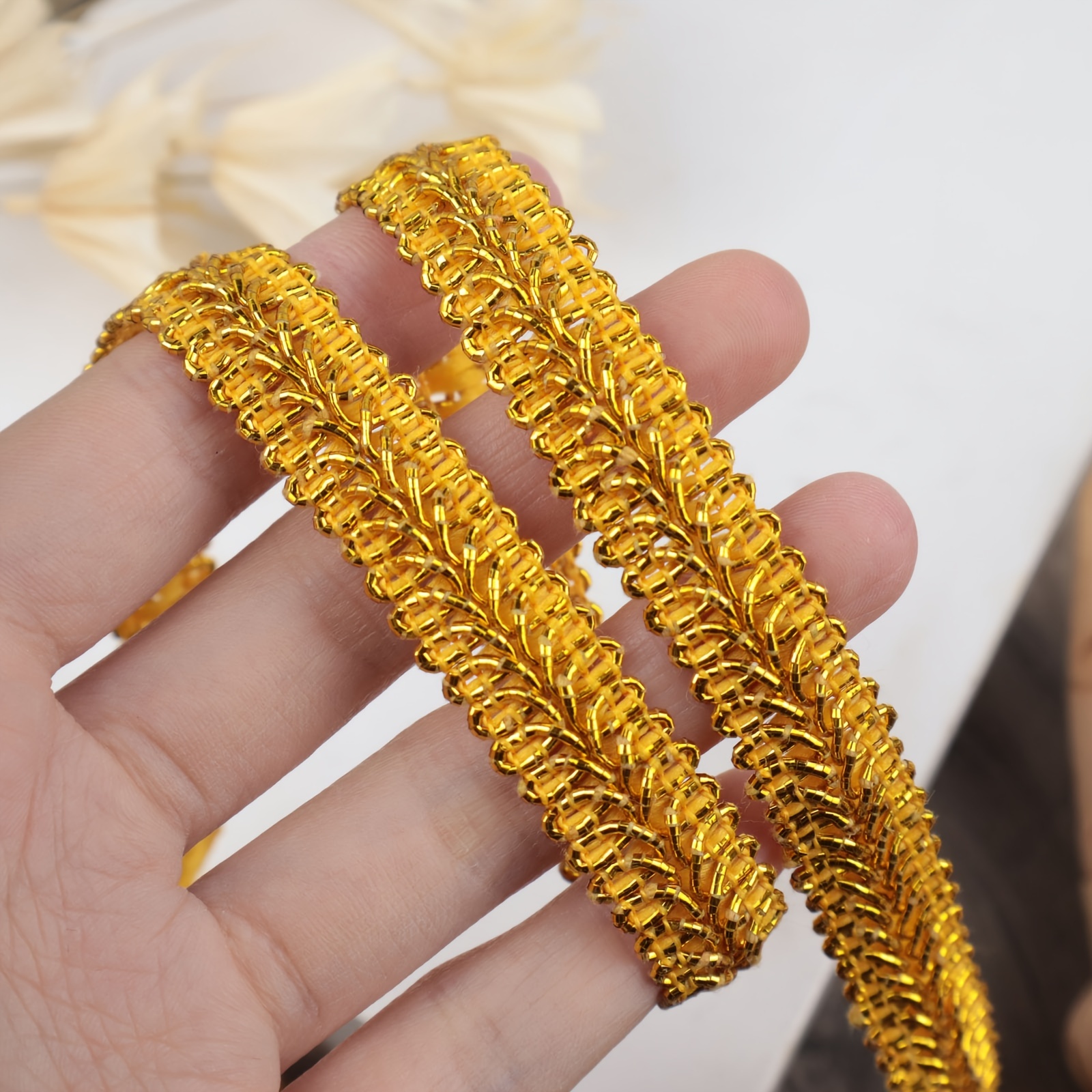 18 Yards Braid Gimp Trim Braided Cord Scalloped Edge Braid - Temu