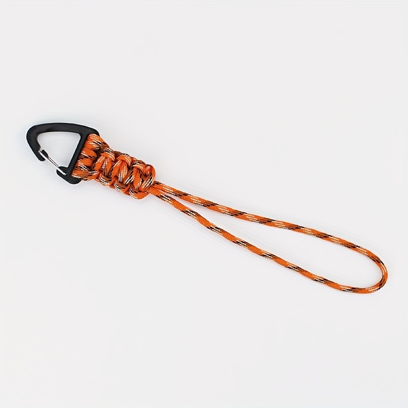 Lanyard Braided Rope Keychain Key Ring Key Holder Carabiner Clips Camping Hook,Temu