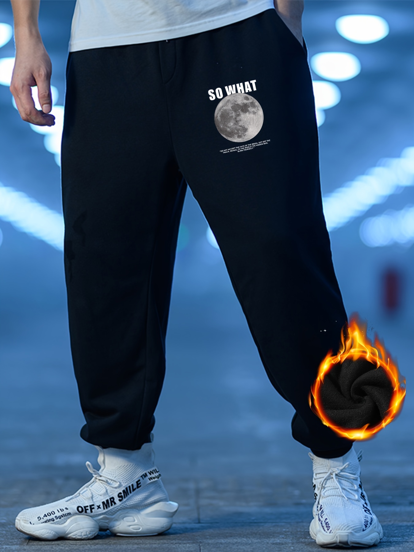 Men's Winter Cartoon Print Jogger Sweatpants