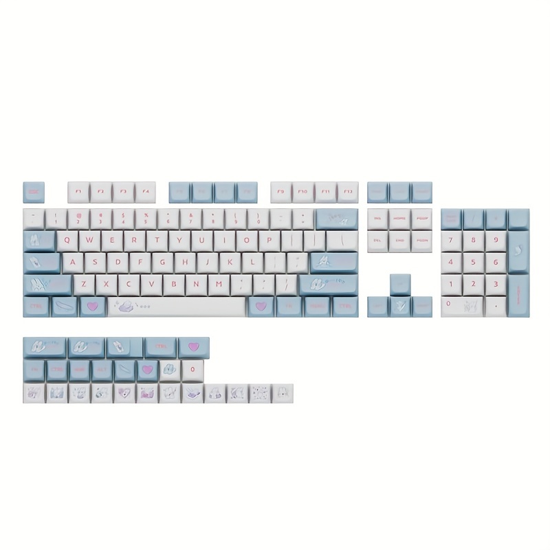 Xda Keycaps 132 Keys Pbt Dye sublimation Black And White - Temu