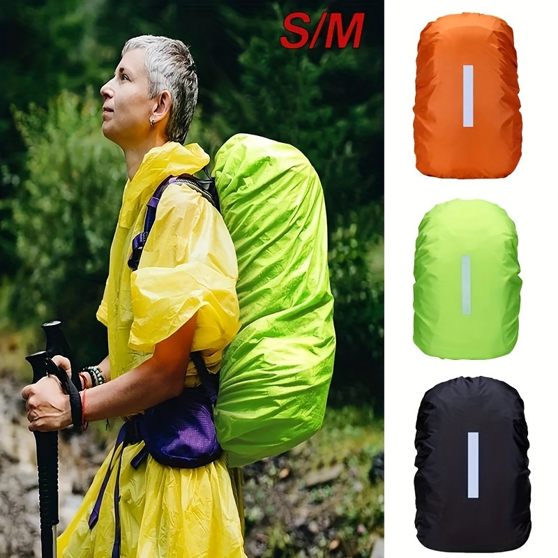 Camping & Outdoor Gear Backpack Rain Cover With Reflective Strip For Hiking Camping Cycling And Travel-Non Buckle Straps With Storage Pockets For And
