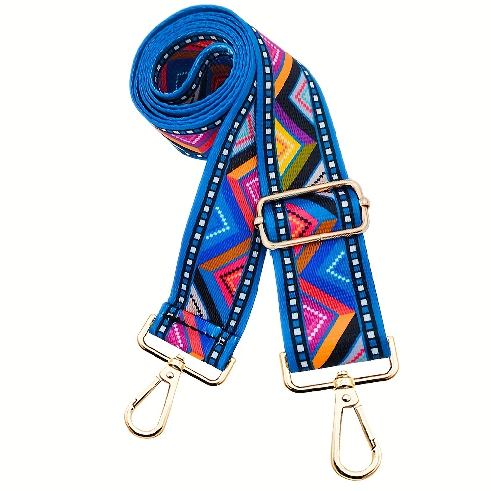 Retro Colorful Pattern Wide Bag Strap, Adjustable Shoulder Bag Crossbody  Bag Purse Strap, Diy Replacement Travel Accessories - Temu