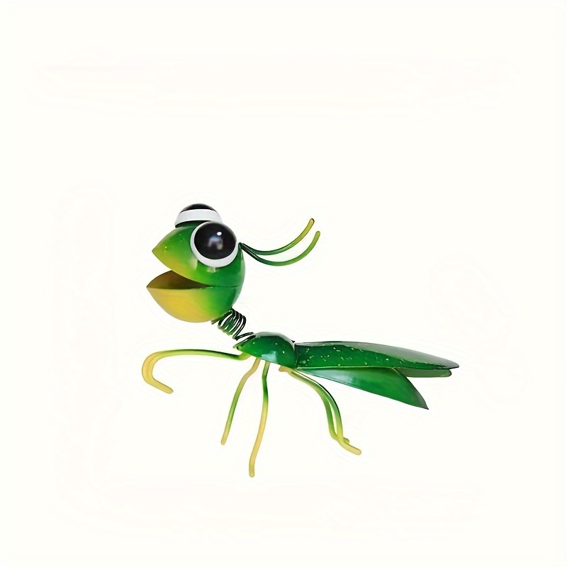 TEMU Metal Grasshopper Statue - Whimsical Garden & Lawn Art Decor, Freestanding, No Power Needed, Featherless, Outdoor Insect Ornamentation And Yard Embellishment