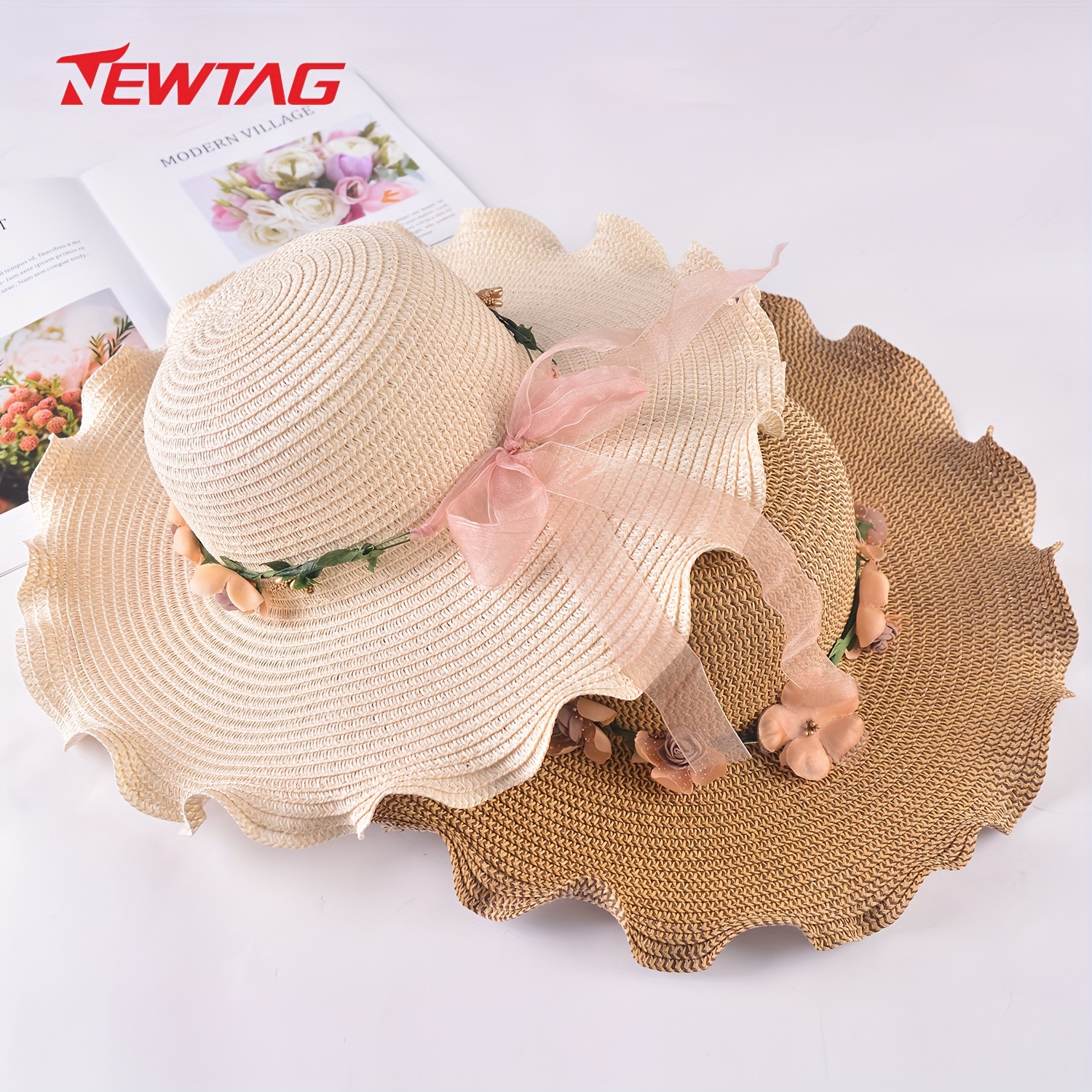 Summer hats ladies big-edge bow sun hats women's straw hats