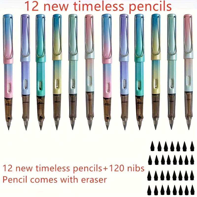 New Technology 12 Colors Erasable Eternal Pencil Without Ink - Temu