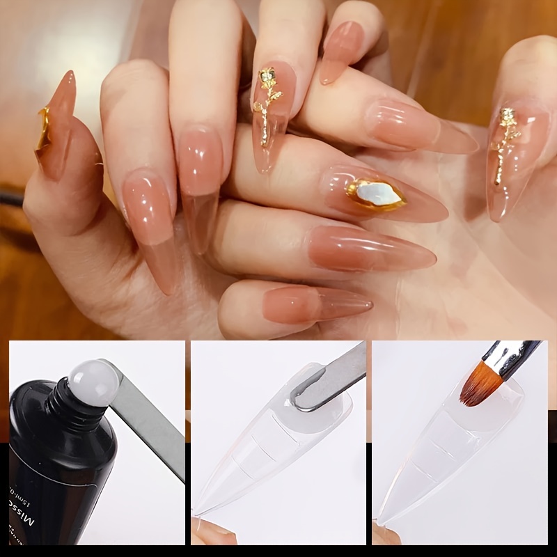 10Pcs Nail Form for UV Gel Gold Professional Nail Art DIY Tips Extension  Tools