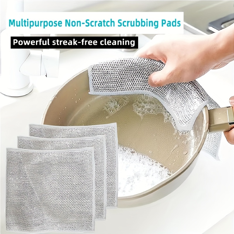 Multipurpose Wire Dishwashing Rags for Wet and Dry, Multipurpose  Non-Scratch Scrubbing Wire Dishwashing Rags, Resuable Wire Dishwashing Rag  for Home