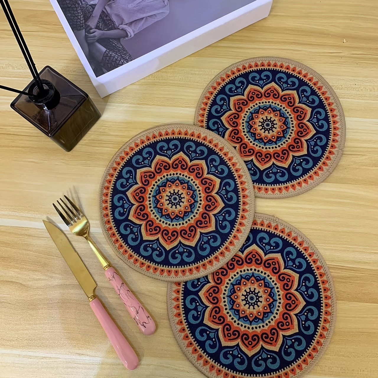 Mandala Pattern Coaster Heat Insulation Mat Anti scald Anti - Temu
