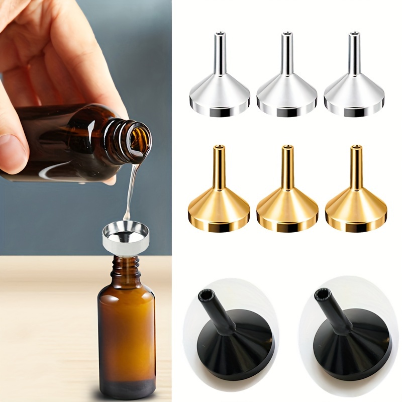 Small Mini Metal Funnels for Atomizers, Vials & Small Bottles Silver 18mm