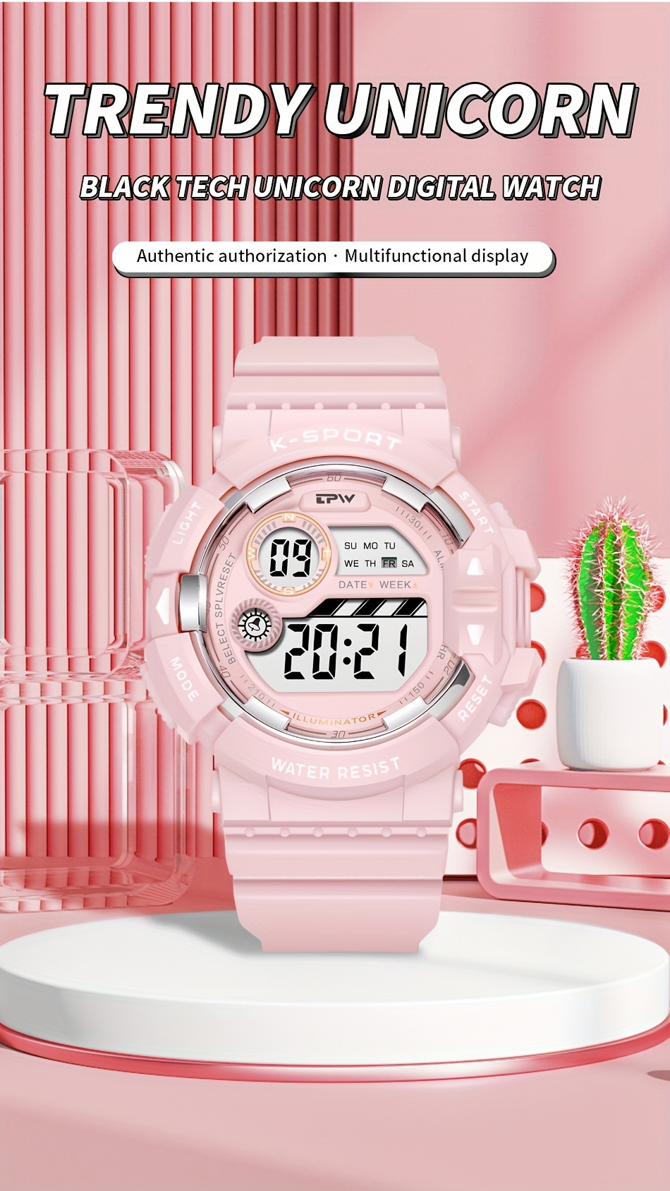 Reloj digital trendy