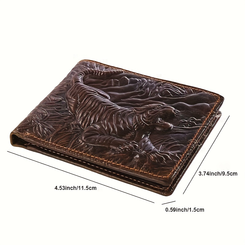 Men's Tiger Wallet Card Holder Vintage Leather