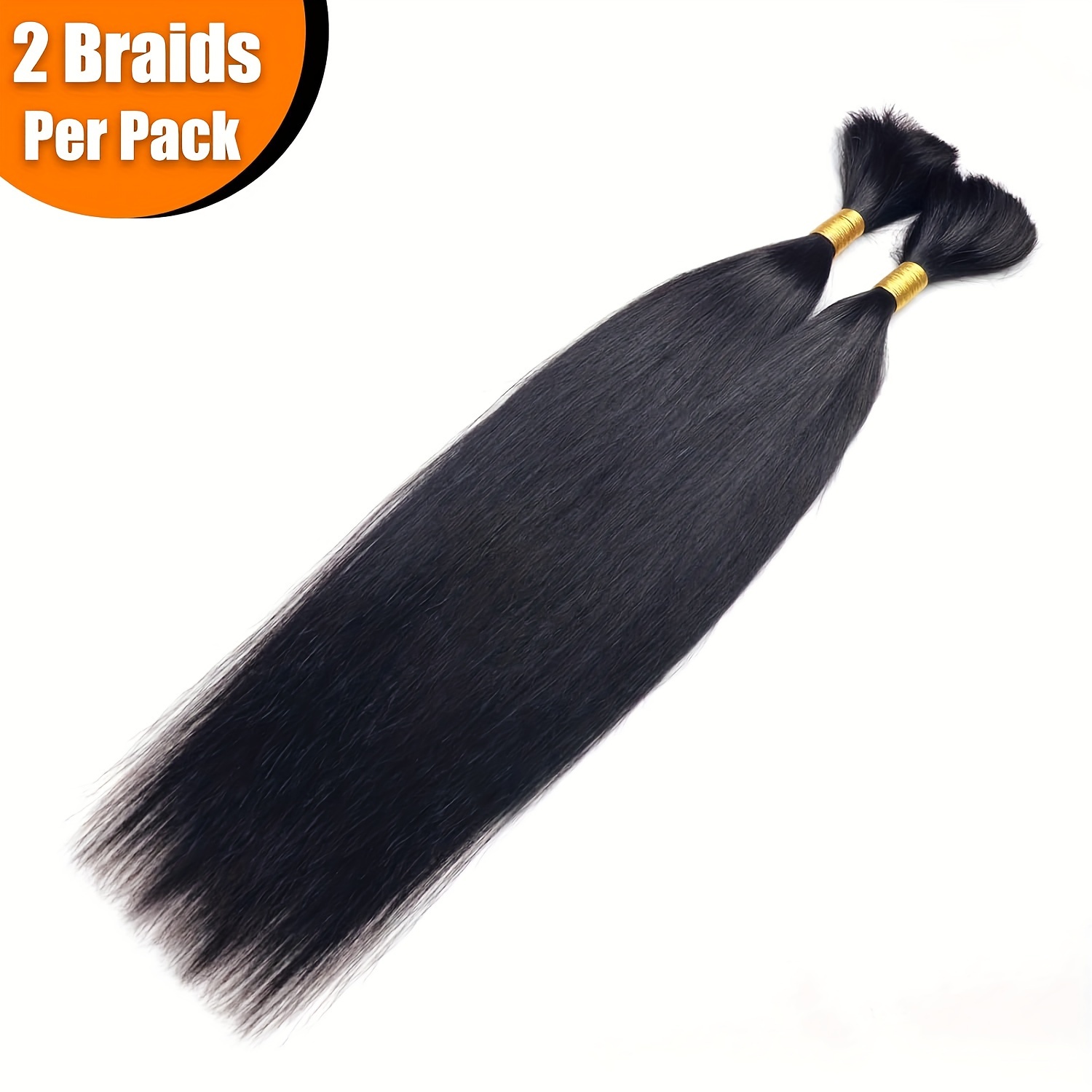 Straight Bulk Human Hair For Braiding No Weft 16-28inch  3.53oz(2bundles/1pack) Unprocessed Brazilian Virgin Human Hair Bulk For  Micro Braids Wet And