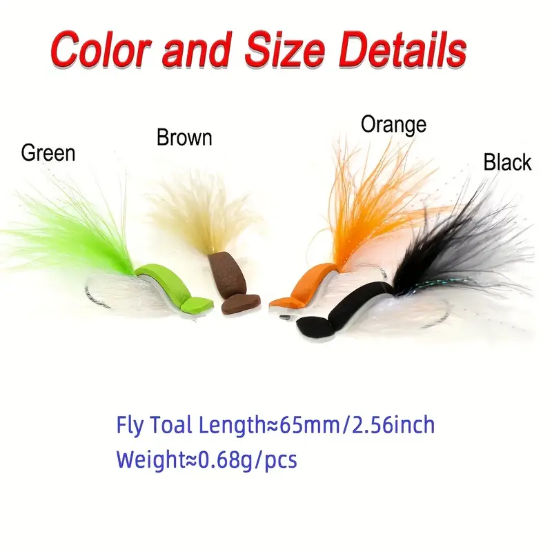 Gurgler Fly Barbed Floating Fly Hook Top Water Fly Trout - Temu
